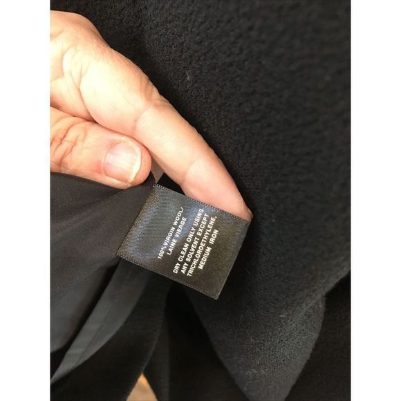 LAFAYETTE 148 New York Women 10 Solid Black Wool Lined Dress Zip Layered Modest - Picture 7 of 10